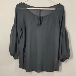 Dark blue gap work blouse